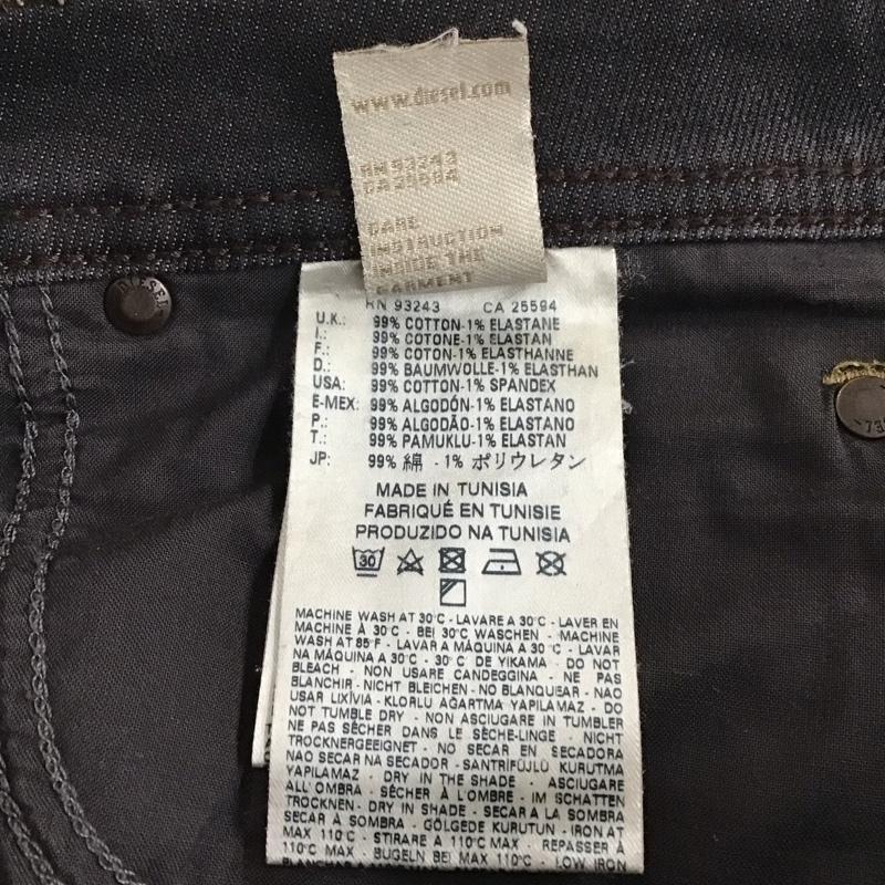 ディーゼル DIESEL パンツ デニム、ジーンズ W28 L32 ストレッチ 28インチ 無地 黒 / ブラック /  メンズ USED 古着 中古 10121324