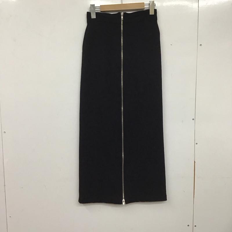 アズールバイマウジー AZUL BY MOUSSY スカート ロングスカート 250HSF31-542D フロントジップタイトスカート S 無地 黒 / ブラック / レディース USED 古着 中古 10138564