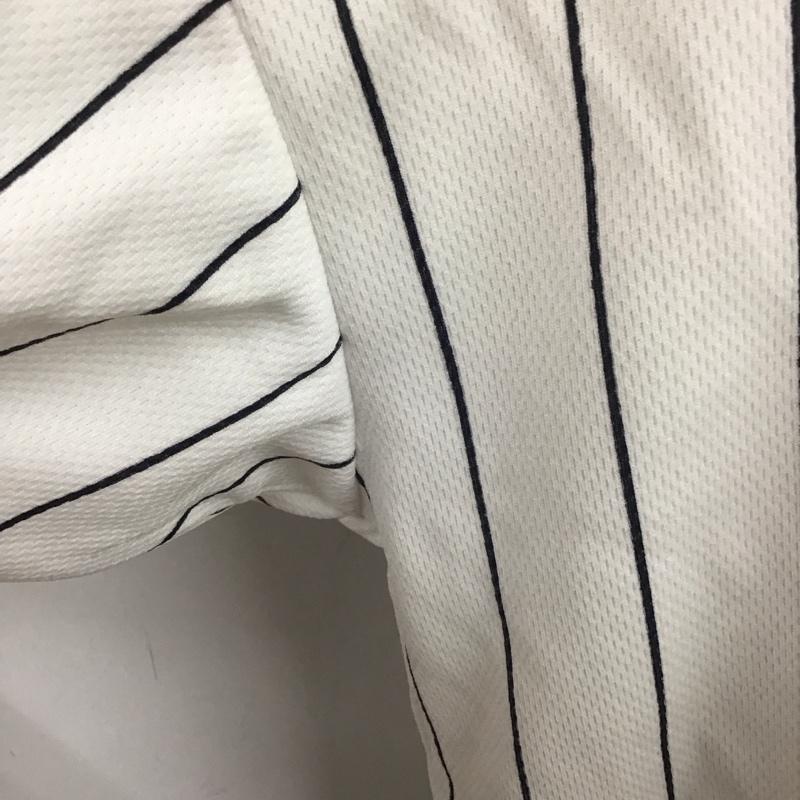 マジェスティック MAJESTIC カットソー 半袖 半袖カットソー プリントTシャツ スポーツウェア M ストライプ 白 / ホワイト / メンズ USED 古着 中古 10111151