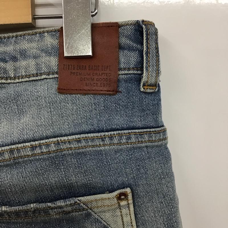ザラベーシック ZARA BASIC パンツ デニム、ジーンズ デニムパンツ スリムパンツ カジュアルパンツ ストレッチパンツ 40 ダメージ加工 インディゴ / インディゴ / メンズ USED 古着 中古 10130706