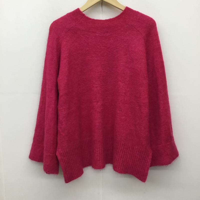 ジーナシス JEANASIS ニット、セーター 長袖 FREE 無地 桃 / ピンク / レディース USED 古着 中古 10138861