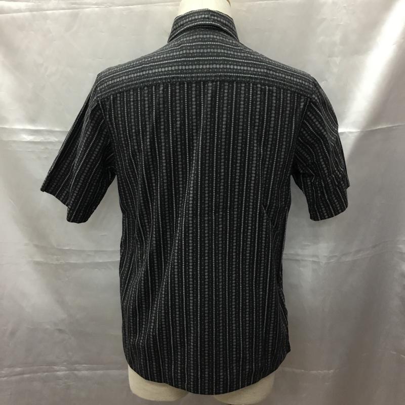 カルヴァン クライン ジーンズ Calvin Klein Jeans シャツ、ブラウス 半袖 半袖シャツ カラーシャツ 半袖カットソー 柄シャツ M ロゴ、文字 黒 / ブラック /  メンズ USED 古着 中古 10108724