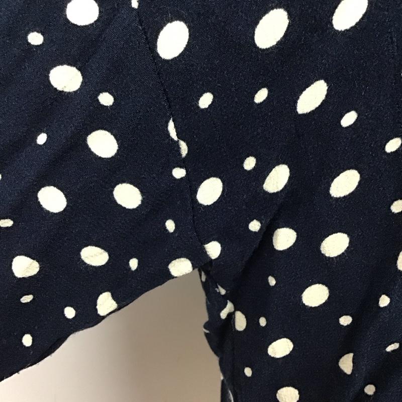 ザラ ZARA シャツ、ブラウス 長袖 S ドット 紺 / ネイビー / レディース USED 古着 中古 10120060