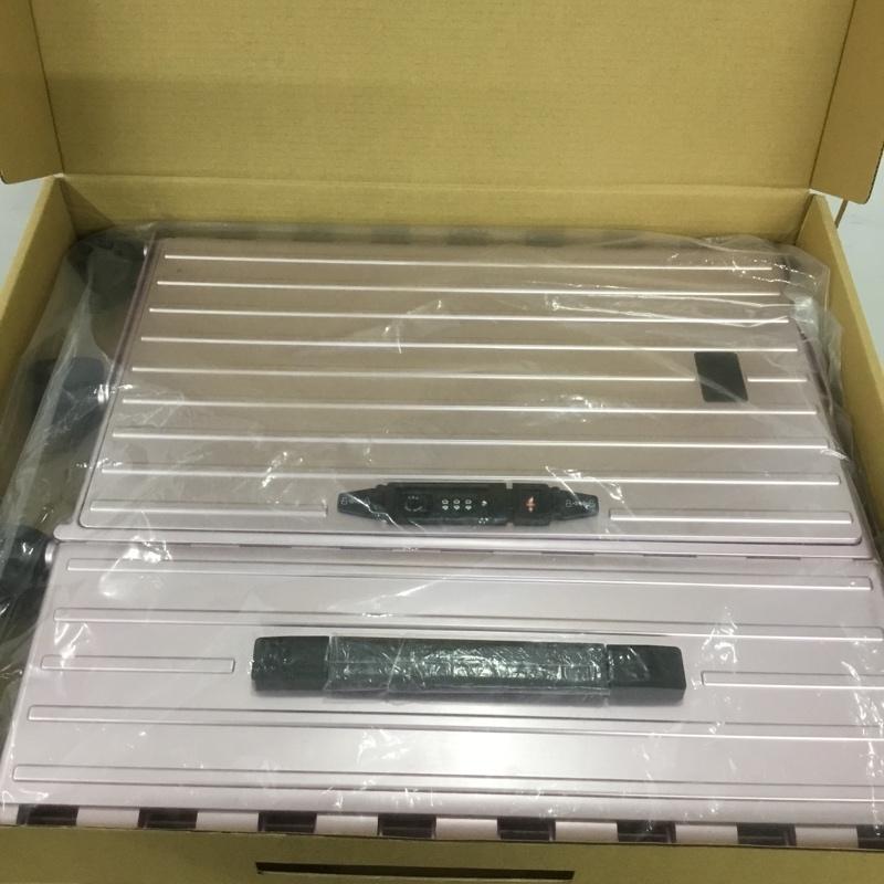 アンドフラット &.FLAT スーツケース、トランク スーツケース、トランク FL14-4-00001 折りたたみ ハードキャリーバッグ キャリーケース 箱有 ロゴ、文字 桃 / ピンク / メンズ USED 古着 中古 10137508