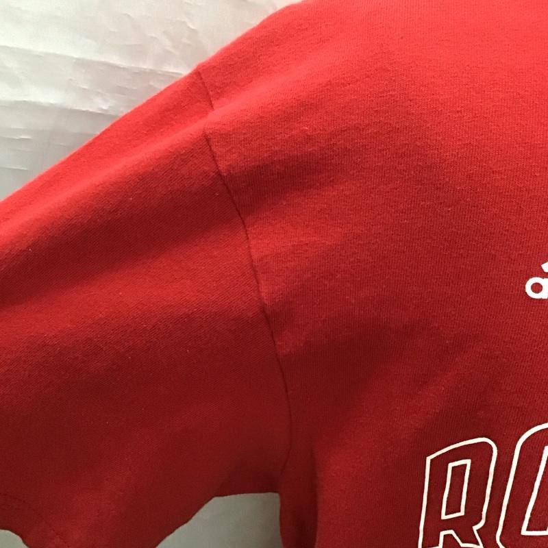 アディダス adidas Tシャツ 半袖 半袖カットソー プリントTシャツ クルーネックカットソー スポーツウェア XL プリント 赤 / レッド / メンズ USED 古着 中古 10116938