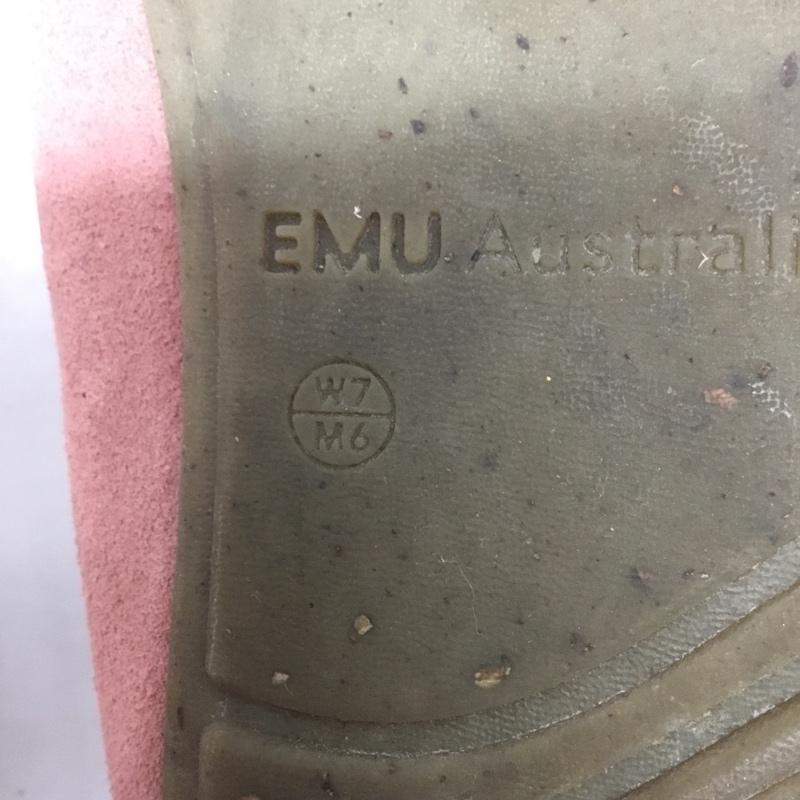 エミュー emu カジュアルシューズ カジュアルシューズ モカシン W7 無地 桃 / ピンク / レディース USED 古着 中古 10106626