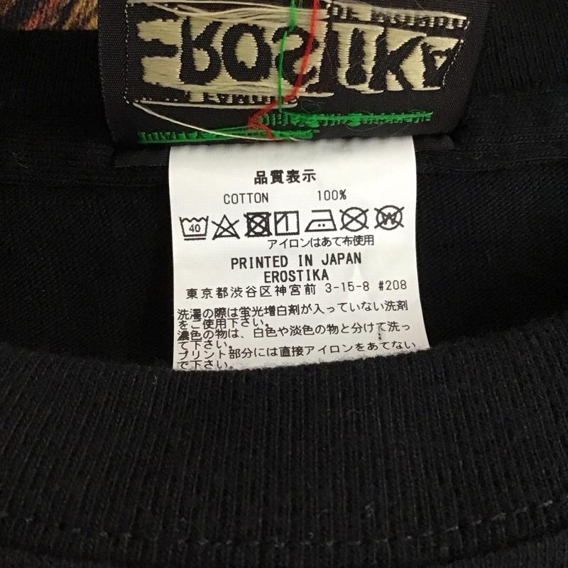 エロスティカ EROSTiKA Tシャツ 半袖 Devils Cat Fight バックプリント XL ロゴ、文字 黒 / ブラック / メンズ USED 古着 中古 10123388
