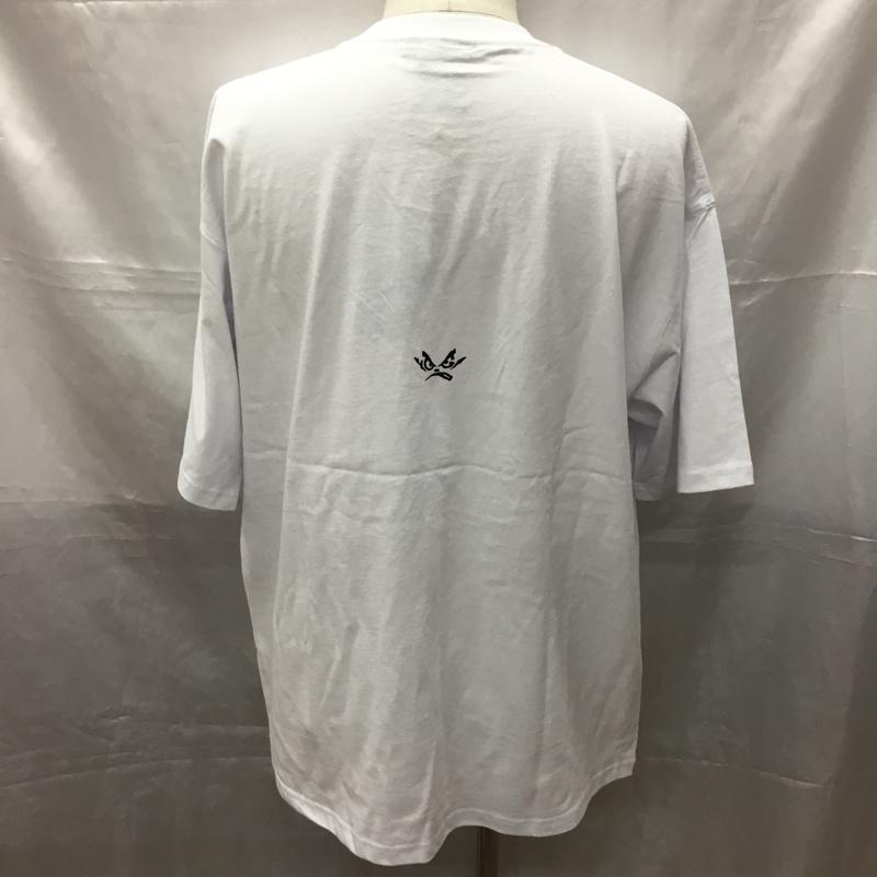 パブリュクス PUBLUX Tシャツ 半袖 半袖カットソー プリントTシャツ クルーネックカットソー L ロゴ、文字 白 / ホワイト / メンズ USED 古着 中古 10114044