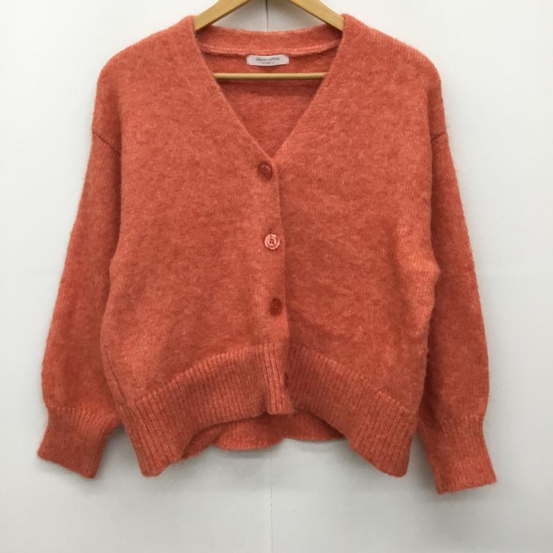 ショコラ フィネ ローブ chocol raffine robe カーディガン 長袖 FREE 無地 橙 / オレンジ / レディース USED 古着 中古 10138858