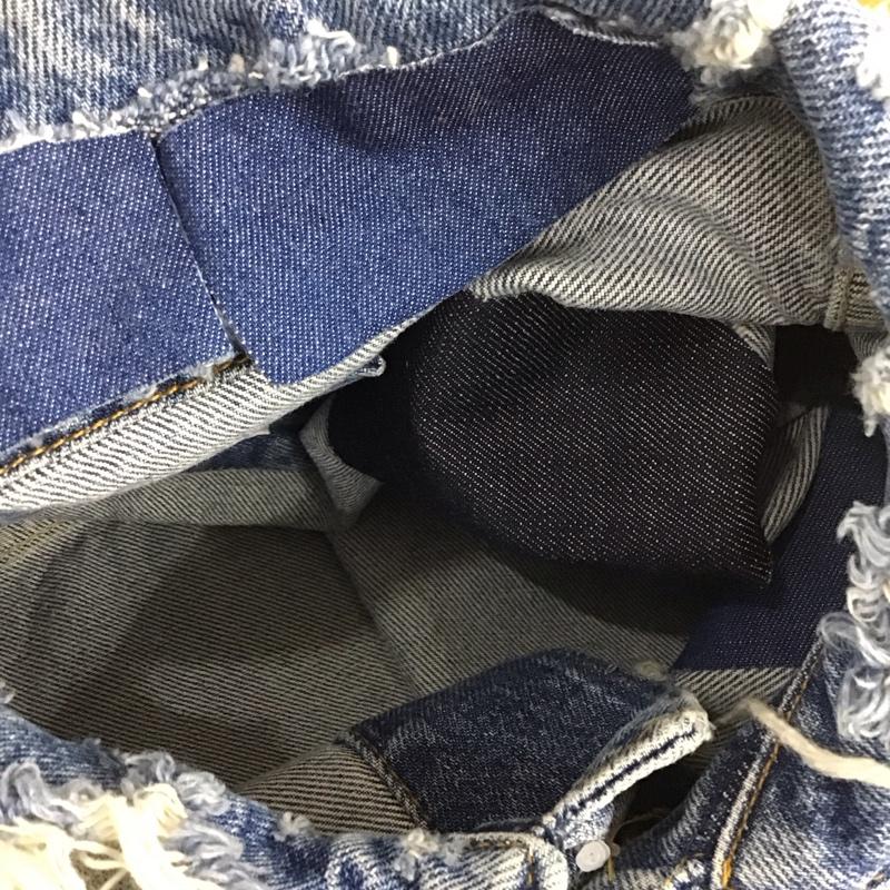 ザラ ZARA ジャケット、上着 ジャケット、ブレザー デニムジャケット カラージャケット 長袖ジャケット ダメージ加工ブルゾン L 無地 インディゴ / インディゴ / メンズ USED 古着 中古 10110811