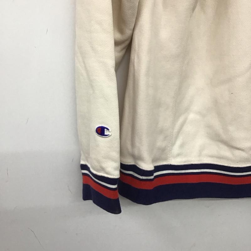 チャンピオン Champion トレーナー 長袖 C8-S004 スウェット M ロゴ、文字 アイボリー / アイボリー / メンズ USED 古着 中古 10139428
