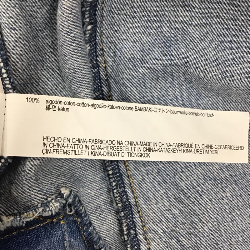ザラ ZARA ジャケット、上着 ジャケット、ブレザー デニムジャケット ノーカラージャケット 長袖ジャケット ブルゾン S 無地 インディゴ / インディゴ / レディース USED 古着 中古 10117976