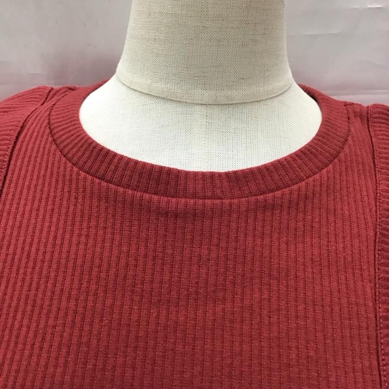 アズールバイマウジー AZUL BY MOUSSY カットソー 長袖 268GAC80-002G リブ 肩フリル M 無地 ボルドー / ボルドー / レディース USED 古着 中古 10115873