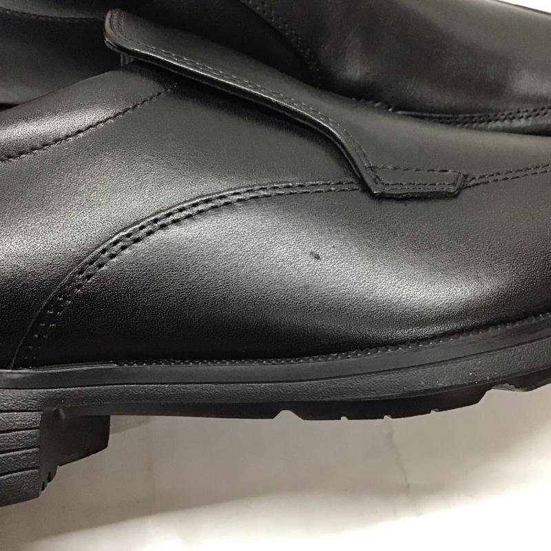 アシックス ASICS 革靴 革靴 TU-7011 texcy luxe バンプスリッポン 箱有 24.5cm 24.5cm 無地 黒 / ブラック / メンズ USED 古着 中古 10111712