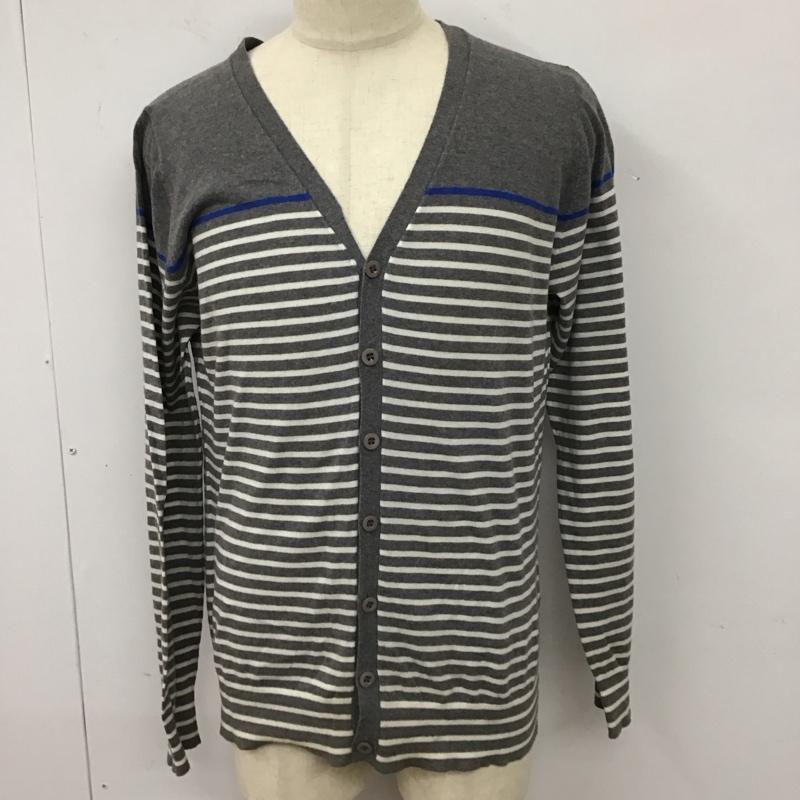ユニフォームエクスペリメント uniform experiment カーディガン 長袖 長袖カーディガン 長袖カットソー ノーカラージャケット 前開カーディガン 3 ボーダー柄 マルチカラー / マルチカラー / メンズ USED 古着 中古 10114709