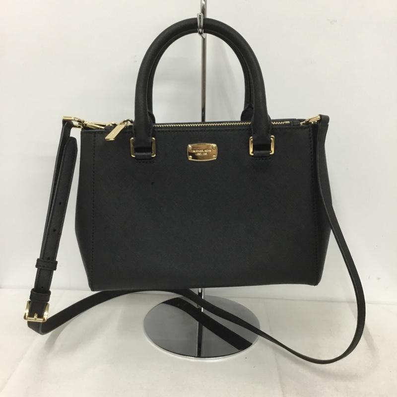 マイケルコース MICHAEL KORS ハンドバッグ ハンドバッグ 35T7GSOS0L ショルダーバッグ 2WAY ロゴ、文字 黒 / ブラック / レディース USED 古着 中古 10139224
