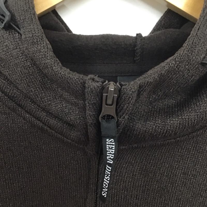 シェラデザイン SIERRA DESIGNS パーカー 長袖 ジップアップパーカージャケット アウター L 無地 茶 / ブラウン / メンズ USED 古着 中古 10139757