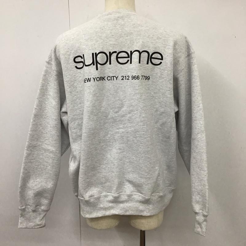 シュプリーム Supreme トレーナー 長袖 23aw nyccrewneck 長袖トレーナー スウェット L ロゴ、文字 灰 / グレー / メンズ USED 古着 中古 10115140