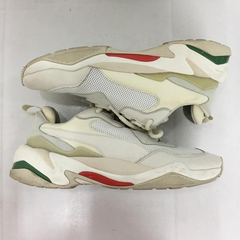 プーマ PUMA スニーカー スニーカー 367516 12 THUNDER SPECTRA 27.5cm 27.5cm ロゴ、文字 アイボリー / アイボリー / X 赤 / レッド / X 緑 / グリーン / メンズ USED 古着 中古 10130188