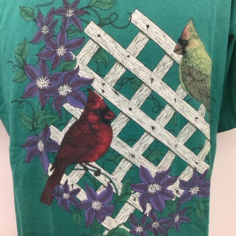 古着 USED Tシャツ 半袖 半袖カットソー プリントTシャツ クルーネックカットソー 古着 L プリント 緑 / グリーン / メンズ USED 古着 中古 10106997