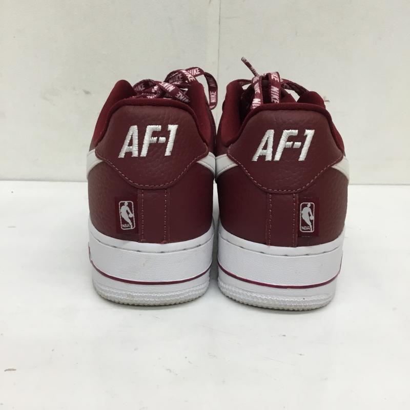 ナイキ NIKE スニーカー スニーカー 823511-605 Nike Air Force 1 Low NBA Team Red 24.5cm ロゴ、文字 白 / ホワイト / X ボルドー / ボルドー / レディース USED 古着 中古 10130255