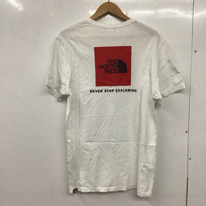 ザノースフェイス THE NORTH FACE Tシャツ 半袖 半袖カットソー プリントTシャツ クルーネックカットソー M ロゴ、文字 白 / ホワイト / メンズ USED 古着 中古 10136578