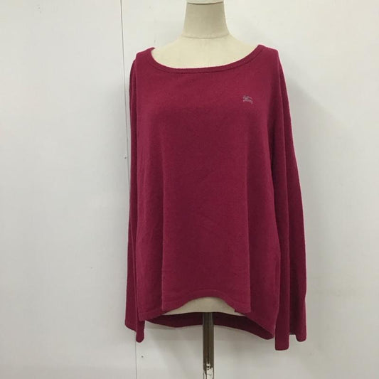 バーバリーブルーレーベル BURBERRY BLUE LABEL ニット、セーター 長袖 E1N09-445-38 ロゴ 38 ワンポイント えんじ / ワインレッド /  レディース USED 古着 中古 10116721