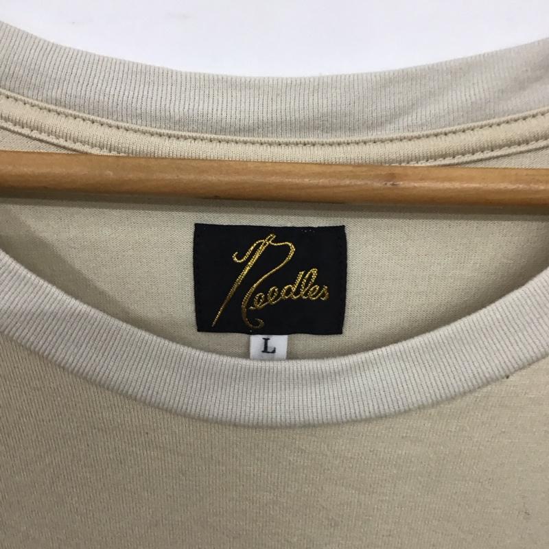 ニードルス Needles Tシャツ 半袖 L ロゴ、文字 ベージュ / ベージュ / メンズ USED 古着 中古 10137025
