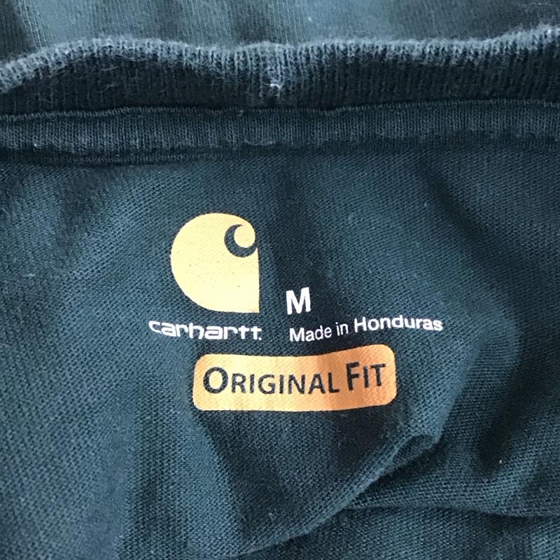 カーハート Carhartt Tシャツ 半袖 半袖カットソー 無地Tシャツ クルーネックカットソー M ロゴ、文字 緑 / グリーン /  メンズ USED 古着 中古 10112505