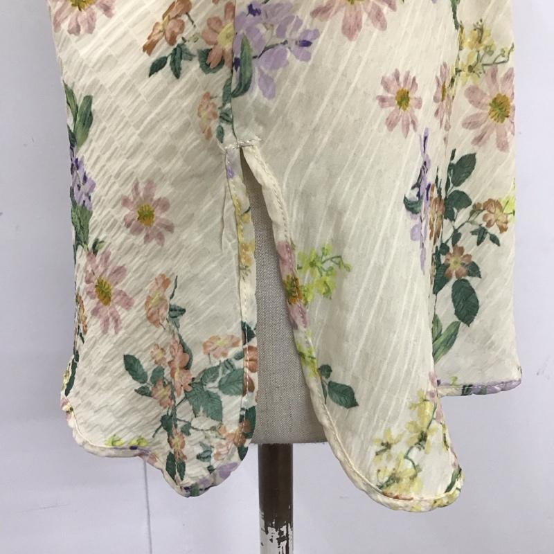 ザラ ZARA カットソー 長袖 Vネック M 花柄 マルチカラー / マルチカラー /  レディース USED 古着 中古 10113065