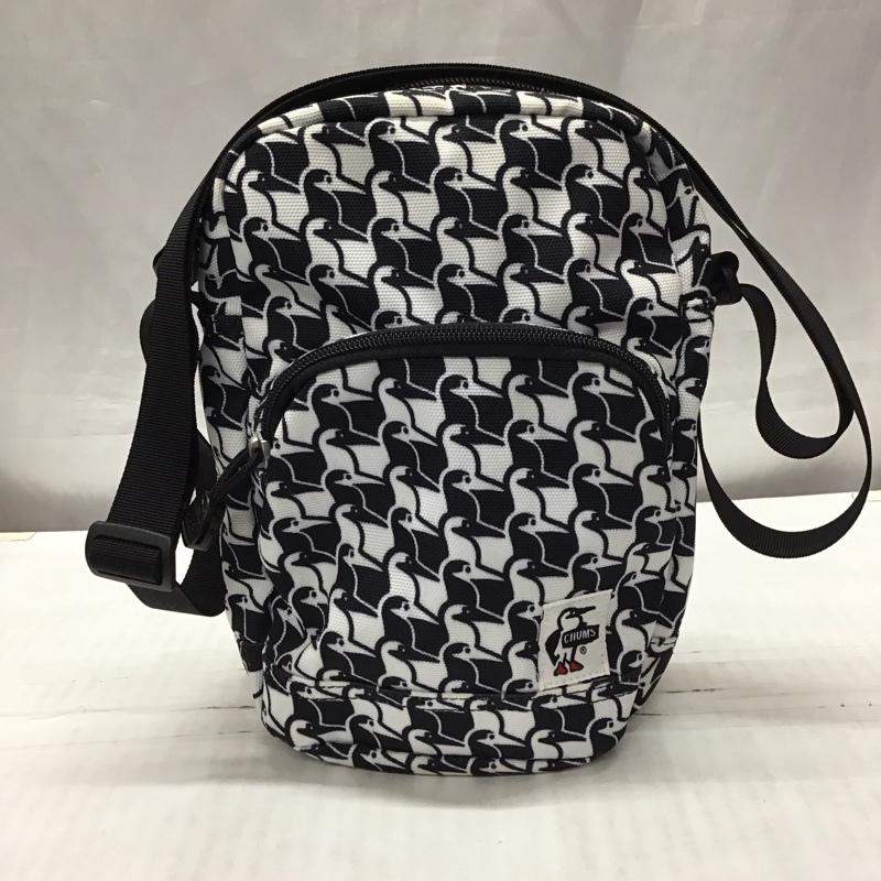 チャムス CHUMS ショルダーバッグ ショルダーバッグ CH60-2535 ペンギン 総柄 白 / ホワイト / X 黒 / ブラック / メンズ USED 古着 中古 10116055