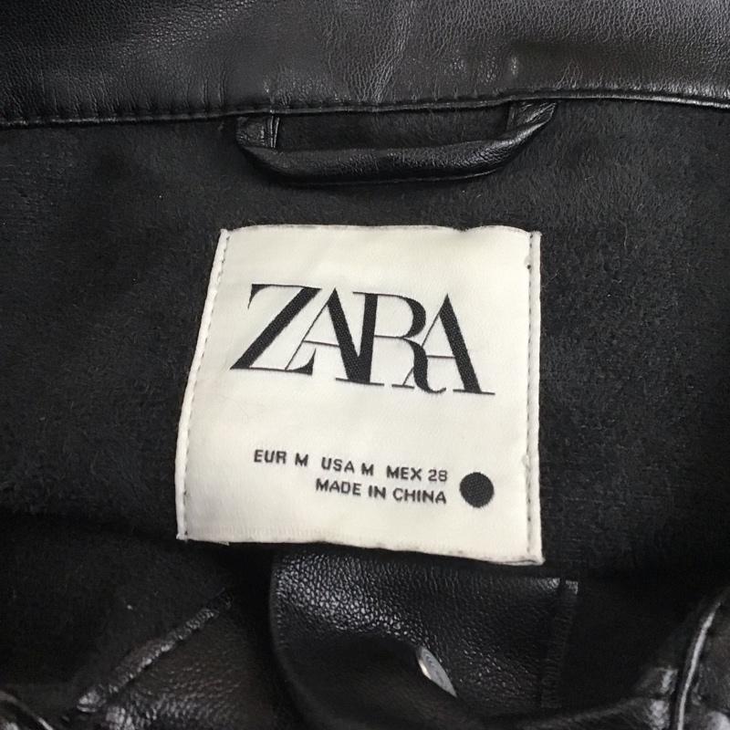 ザラ ZARA ジャケット、上着 ジャケット、ブレザー 2969 275 800 フェイクレザー M 無地 黒 / ブラック / レディース USED 古着 中古 10112630