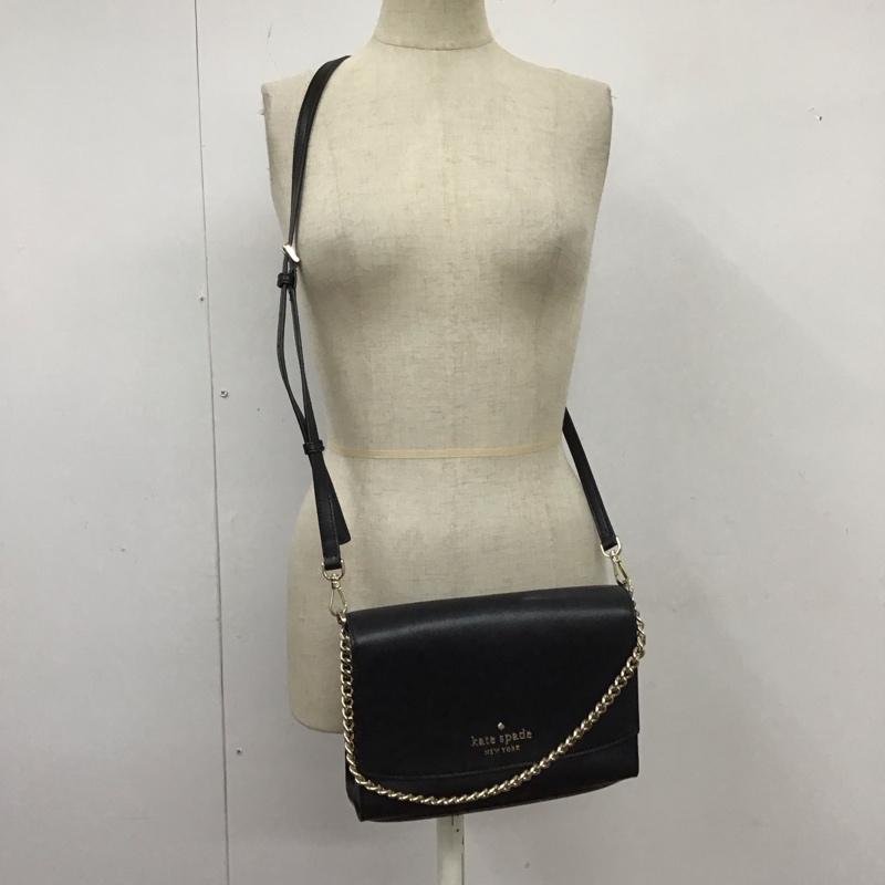 ケイトスペード Kate Spade ショルダーバッグ ショルダーバッグ WKR00119 カーソン コンバーチブル クロスボディ 2WAY ロゴ、文字 黒 / ブラック / レディース USED 古着 中古 10123180