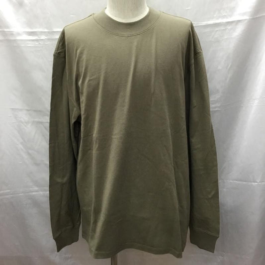 エッセンシャルズ ESSENTIALS カットソー 長袖 69139605 長袖カットソー クルーネックカットソー ロングスリーブカットソー プリントTシャツ L 無地 ベージュ / ベージュ /  メンズ USED 古着 中古 10109331