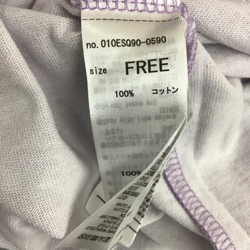 マウジー MOUSSY Tシャツ 半袖 010ESQ90-0590 FLOWERING Tシャツ FREE プリント 紫 / パープル / レディース USED 古着 中古 10112131
