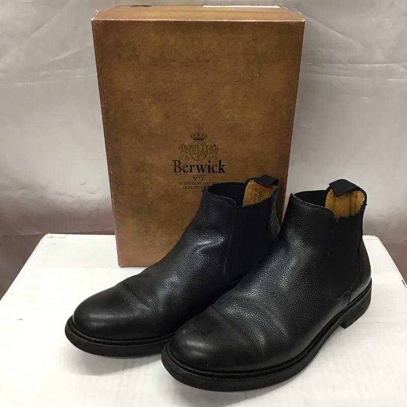 バーウィック BERWICK ブーツ ショートブーツ 272 サイドゴアブーツ 9.5 箱有 US:9.5 無地 黒 / ブラック / メンズ USED 古着 中古 10114284