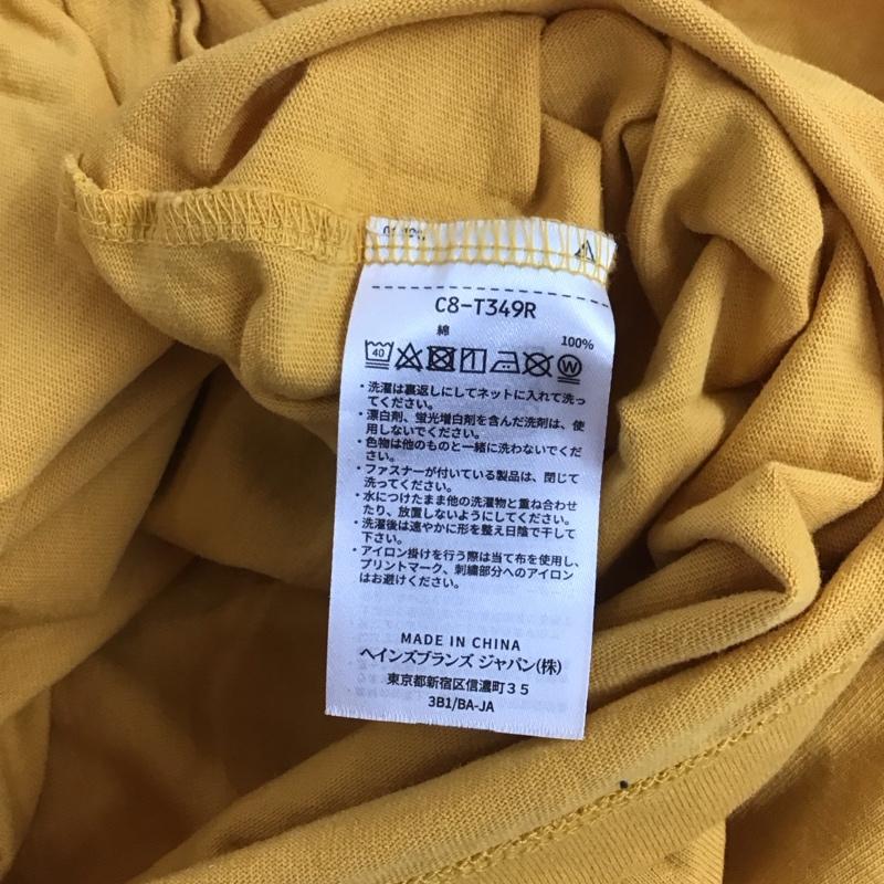 チャンピオン Campion Tシャツ 半袖 L 無地 黄 / イエロー / メンズ USED 古着 中古 10128256