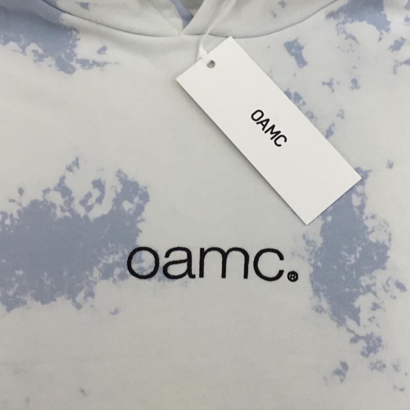 オーエーエムシー OAMC パーカー 長袖 OAMC SPEED CLOUD HOODIE 23E28OAJ36COT00870 L ロゴ、文字 X 総柄 X 刺繍 水色 / ライトブルー /  メンズ USED 古着 中古 10128706