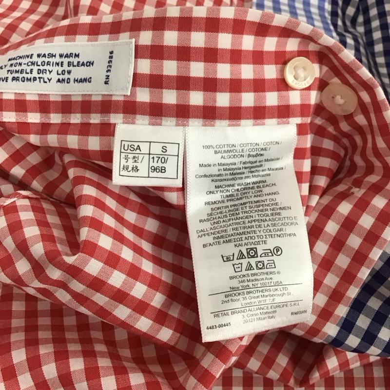ブルックスブラザーズ BROOKS BROTHERS シャツ、ブラウス 半袖 半袖シャツ チェックシャツ ボタンダウンシャツ S チェック マルチカラー / マルチカラー / メンズ USED 古着 中古 10111122