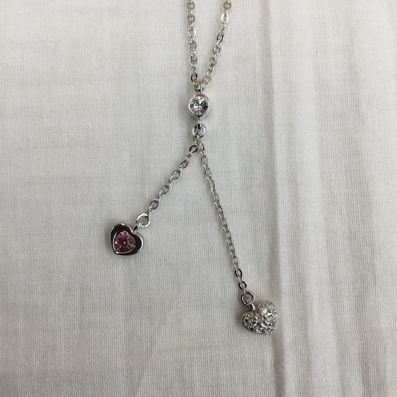 スワロフスキー SWAROVSKI アクセサリー ネックレス、ペンダント 桃 / ピンク / X 銀 / シルバー / レディース USED 古着 中古 10139796