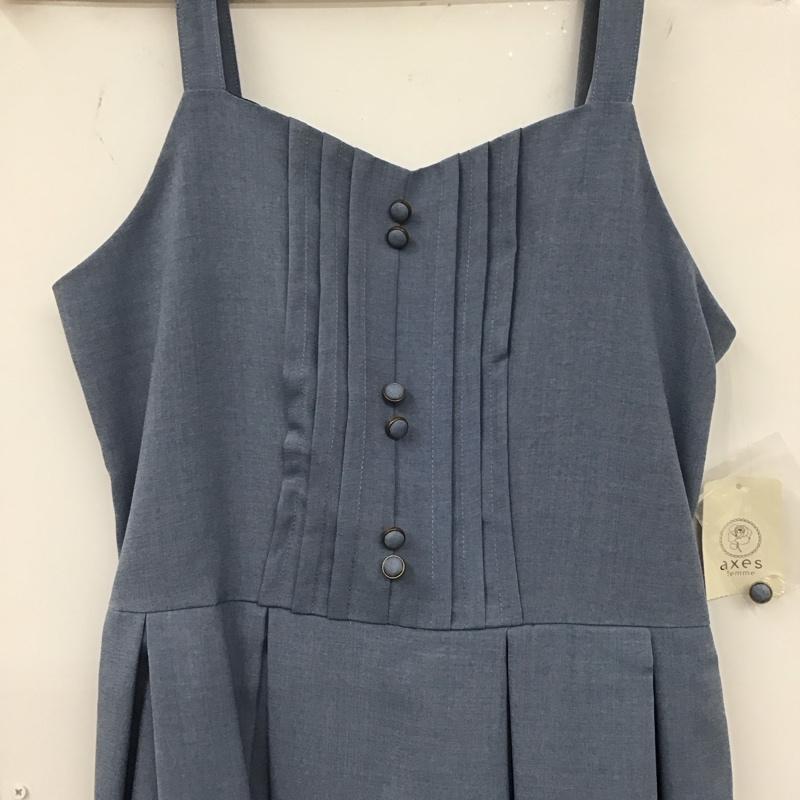 アクシーズファム axes femme ワンピース ロングスカート ノースリーブワンピース ロングワンピース フレアワンピース M 無地 水色 / ライトブルー / レディース USED 古着 中古 10128959
