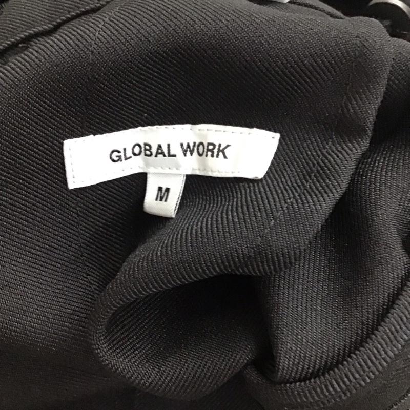 グローバルワーク GLOBAL WORK パンツ スラックス スラックスパンツ ワイドパンツ カジュアルパンツ センタータックパンツ M 無地 黒 / ブラック / メンズ USED 古着 中古 10114181