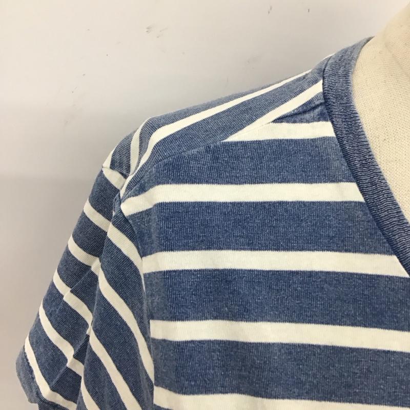 ポロラルフローレン POLO RALPH LAUREN Tシャツ 半袖 半袖カットソー プリントTシャツ クルーネックカットソー XS ボーダー柄 白 / ホワイト / X 青 / ブルー / レディース USED 古着 中古 10112199
