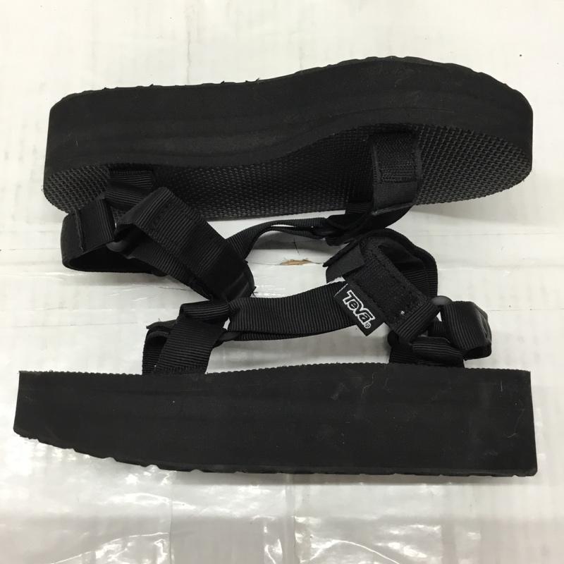 テバ Teva サンダル サンダル 1008844 FLATFORM UNIVERSAL 厚底サンダル 25cm 25.0cm ロゴ、文字 黒 / ブラック / レディース USED 古着 中古 10107591