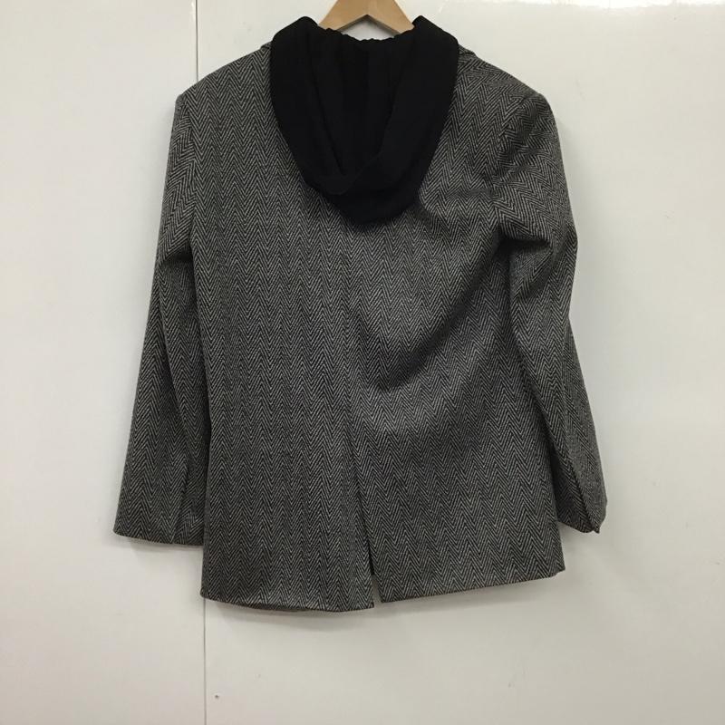 ザラ ZARA ジャケット、上着 ジャケット、ブレザー 4387 368 812 COMBINED HERRINGBONE BLAZER M 黒 / ブラック / X 白 / ホワイト / レディース USED 古着 中古 10131332