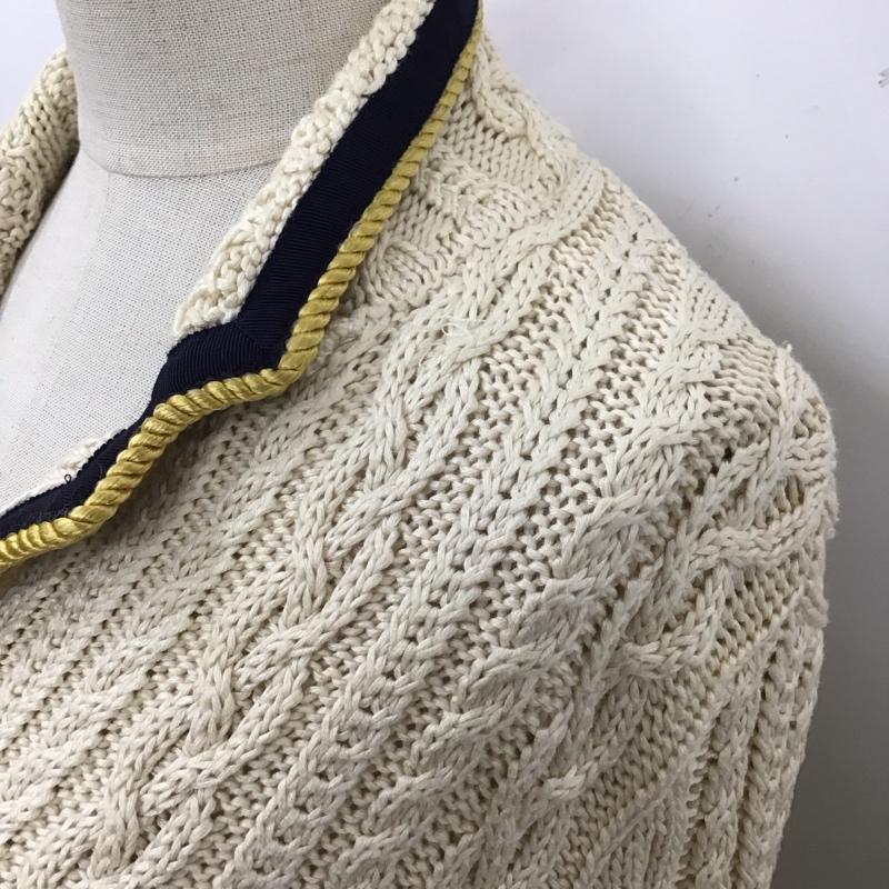 ラルフローレン RALPHLAUREN ジャケット、上着 ジャケット、ブレザー ニットジャケット M 無地 アイボリー / アイボリー / X 紺 / ネイビー / X 金 / ゴールド / レディース USED 古着 中古 10122662