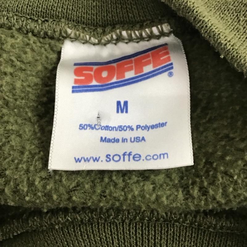 ソフィー SOFFE トレーナー 長袖 長袖トレーナー プリントスウェット 長袖カットソー M ロゴ、文字 カーキ / カーキ / メンズ USED 古着 中古 10111113