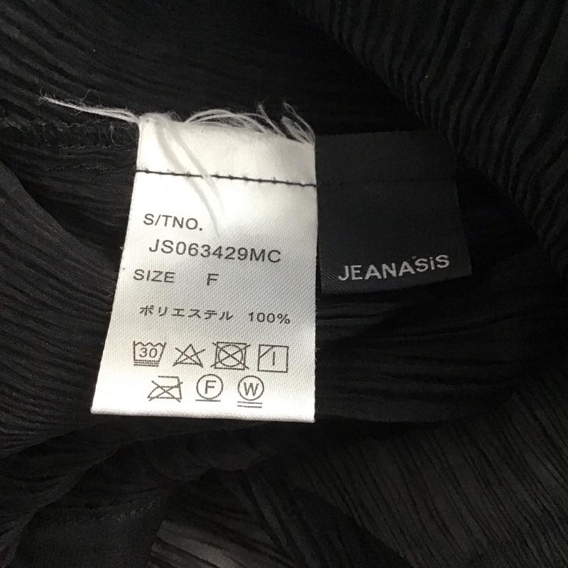 ジーナシス JEANASIS シャツ、ブラウス 長袖 js063429mc ワッシャーシアーバンドカラーシャツ FREE 無地 黒 / ブラック / レディース USED 古着 中古 10144590