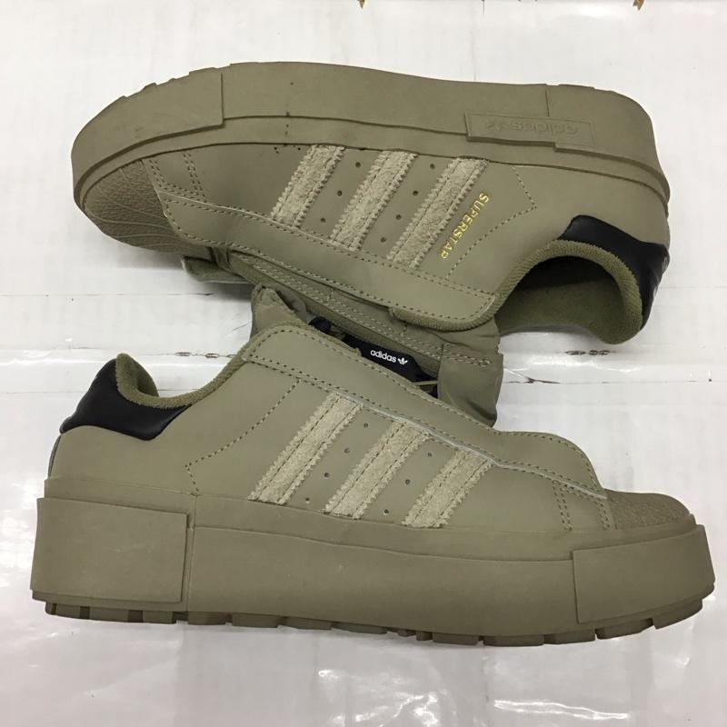 アディダス adidas スニーカー スニーカー GY1490 UPERSTAR BONEGA X W 23.5cm 箱有 23.5cm ロゴ、文字 カーキ / カーキ / レディース USED 古着 中古 10119352