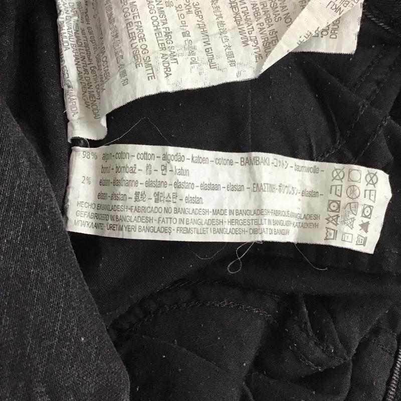 ザラベーシック ZARA BASIC パンツ デニム、ジーンズ デニムパンツ スリムパンツ カジュアルパンツ ストレッチパンツ 38 無地 黒 / ブラック / レディース USED 古着 中古 10129312